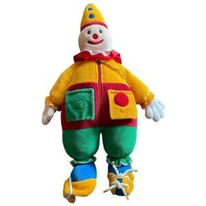 Vintage 1993 Brio of Sweden‎ Learn to Dress Plush Clown Interactive Learning Toy